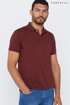 Cortefiel Red Contrast Tipped Polo Shirt (A59340) | 54 €