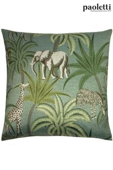 Riva Paoletti Green Jungle Parade Printed Polyester Filled Cushion (A59909) | NT$840