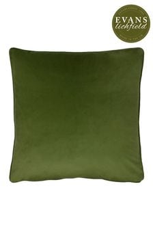 Evans Lichfield Olive Green Opulence Velvet Polyester Filled Cushion (A59972) | ₪ 102