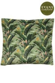 Evans Lichfield Multicolour Manyara Leaves Velvet Polyester Filled Cushion (A59991) | €31