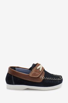 Tan Brown/Navy Blue Boat Shoes (A61265) | €33 - €37