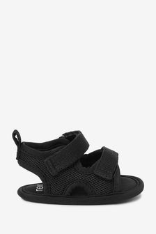 Black Pram Trekker Sandals (0-24mths) (A61357) | $13 - $15