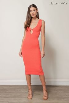 Line & Dot Orange Reese Midi Dress (A61412) | €56