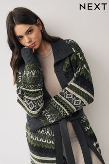 Green Pattern Edge to Edge Cardigan (A61494) | AED110