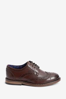 Chocolate Brown Standard Fit (F) Leather Brogues (A61509) | 37 € - 45 €