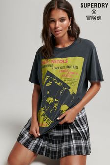 Superdry Grey Chrome Sex Pistols Limited Edition T-Shirt (A61581) | LEI 234