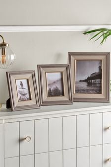 Grey Two Tone Vintage Wood Effect Picture Frame (A61606) | $12 - $17