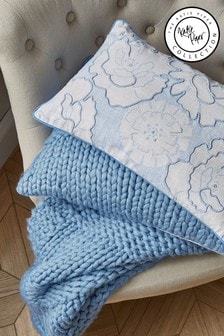 Katie Piper Blue Cotton Be Still Cushion (A61704) | 28 €