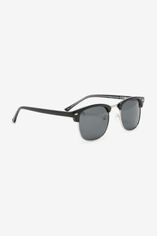 Black Polarised Retro Sunglasses (A61760) | 5,510 Ft