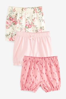 Pink Floral Baby 3 Pack Shorts (A61959) | €15 - €17.50
