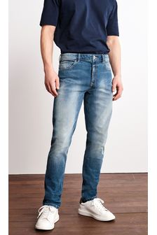 Ярко-синий джинс - Зауженный крой - Эластичные джинсы (A61970) | €28
