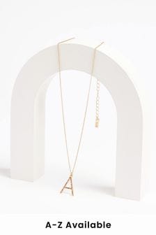 Gold Tone/Rainbow Recycled Metal Initial Necklace (A62276) | €9