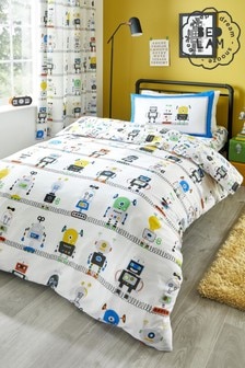 Bedlam Blue Kids Robots Duvet Cover And Pillowcase Set (A62367) | €19 - €32