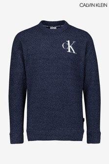 Calvin Klein Mens Blue CK One Plush Lounge Sweatshirt (A62565) | 29 €