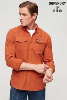 Superdry Orange Organic Cotton Trailsman Flannel Shirt (A62612) | 60 €
