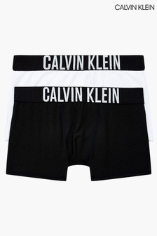 Calvin Klein Older Boys Black Intense Power Trunks 2 Pack (A62636) | CHF 37