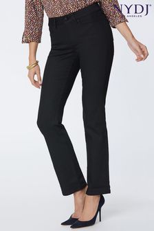 NYDJ Marilyn Regular Straight Jeans In BlackLast™ (A62662) | $214