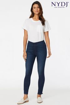 Donkerblauw - Nydj - Skinny enkellange jeans van Spanspring™ met elastische taille (A63128) | €163
