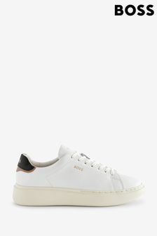 BOSS White Amber Run Trainers (A63228) | $84