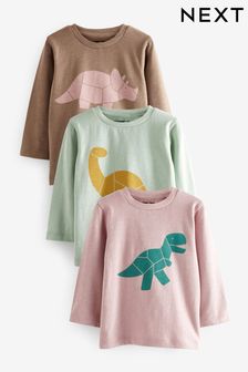 Bunt - Langarm-Shirts mit Dinosaurierdesign, 3er-Pack (3 Monate bis 7 Jahre) (A63537) | 23 € - 28 €