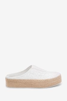 White Mule Forever Comfort® Espadrille Flatform Trainers (A63881) | €16