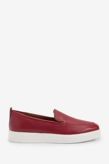 Red Regular/Wide Fit Signature Leather Slip-On Trainers (A63893) | 16 €