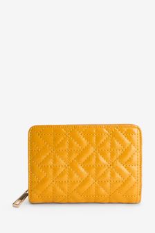 Yellow Quilted Midi Purse (A63959) | CA$36