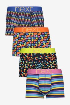 Bright Spot/Stripe Pattern Hipster Boxers 4 Pack (A64070) | $39