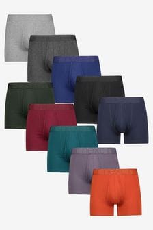 Dark Rich Colour A-Front Boxers 10 Pack (A64073) | AED184