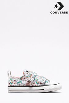 Converse Infant White All Star Rainbow Castles 2V Trainers (A64441) | $53