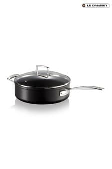 Le Creuset Black Toughened 26cm Non Stick Saute Pan with Glass Lid (A64486) | €245