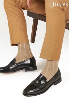 أسود - حذاء سهل اللبس جلد رجالي Ohio من Loake By Jones Bootmaker (A64712) | 940 ر.ق
