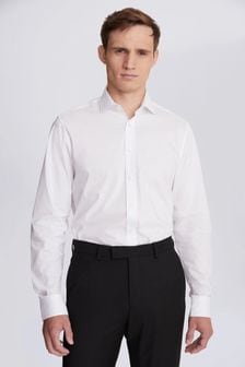 MOSS White Tailored Stretch Shirt (A64853) | OMR18