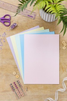 Crafters Companion 40 Pack A4 Pastel Pear Cards Centura Collection