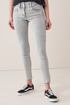 Light Grey Raw Hem Lift, Slim And Shape Skinny Jeans (A65133) | KRW67,200
