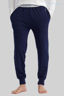 Темно-синий - Темно-синие домашние спортивные брюки с логотипом Polo Ralph Lauren (A65398) | €71
