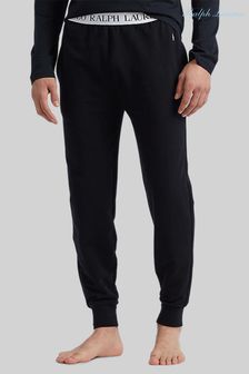 Черный - Темно-синие домашние спортивные брюки с логотипом Polo Ralph Lauren (A65399) | €71