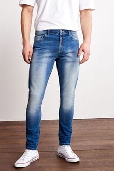 Ярко-синий джинс - Облегающий крой - Эластичные джинсы (A65602) | €27