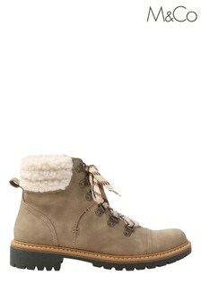 M&Co Natural Hiker Lace-Up Ankle Boots (A65780) | $66