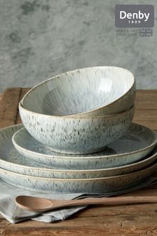 Denby 12 Piece Grey Halo Speckle Coupe Tableware Set (A65916) | €240