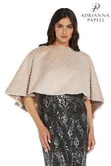 Adrianna Papell Faux Fur Lace Coverup