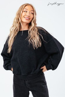 Hype. Oversize-Sweatshirt mit abfallender Schulterpartie, Grau (A66074) | 54 €