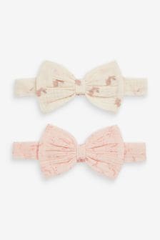 Pink Floral Baby 2 Pack Headbands (0-18mths) (A66504) | 223 UAH - 239 UAH