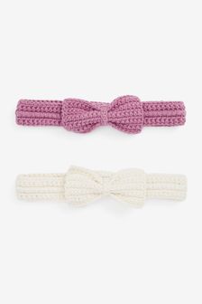 Rust/Cream Crochet Baby 2 Pack Headbands (0-18mths) (A66521) | 255 UAH
