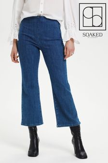 Soaked in Luxury Blue Mady Kickflare Denim Trousers (A66525) | ₪ 349