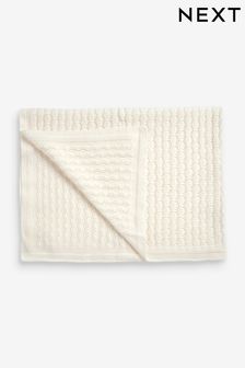 White Kids Pointelle Baby Blanket (A66702) | kr213