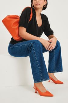 Orange Forever Comfort® Slingback Kitten Heels (A66777) | €9