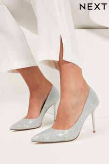 Silver Forever Comfort® Wedding Glitter Court Bridal Shoes (A66782) | 35 €