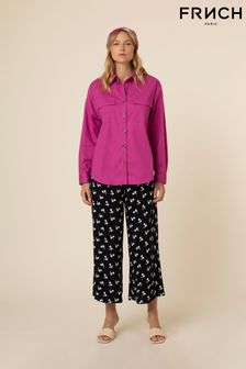 Frnch Navy Blue Cherry Print Wide Leg Trousers (A66810) | €31