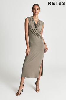 Reiss Leanne Fine Jersey Midi Dress (A67119) | €233
